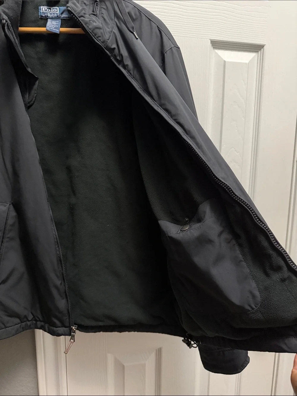 Ralph Lauren men’s black jacket with hood size large